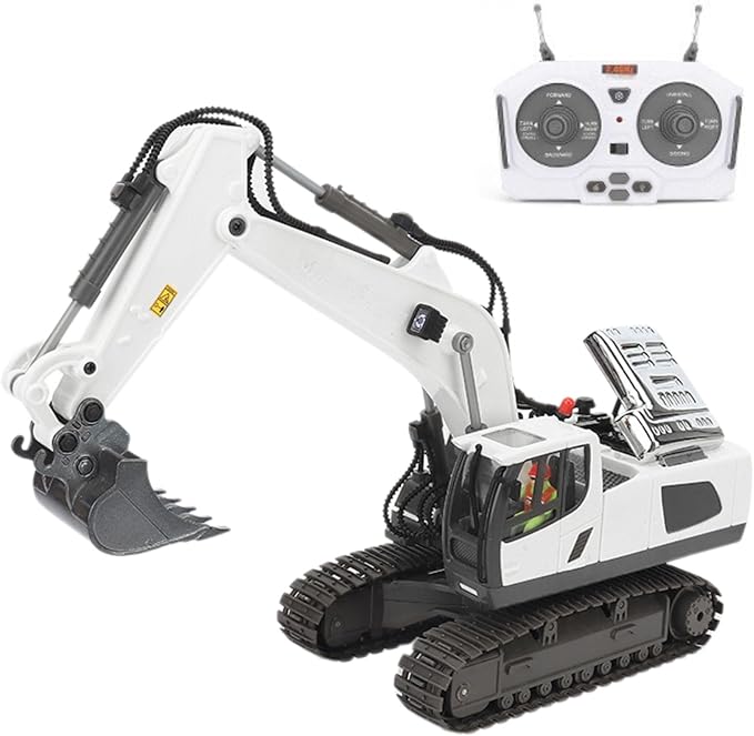 Mudsterz - Mudsterz Trucks Mudsterz Excavator 2.4GHz RC Construction Vehicle with Cool Lights and Real Sounds Realistic Engineering Design Metal Parts Little Builders Big Action (A2)
