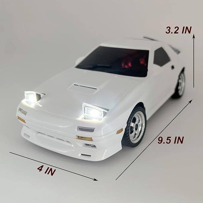 1/18 RC Drift Car with Gyro LDRC Drift Car RWD Hobby RC Car Drifting and Race with ESP Gyroscope Proportional Throttle Steering Metal Drive Shaft Independent Suspension Adult LD1802