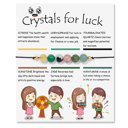 Fuqimanman2020 6mm Spiritual Crystal 7 Chakra Stretch Bracelet Natural Stone Healing with Meaning Cards Quartz Amethyst Reiki Beaded for Women Men for Anxiety Relief Jewelry-Anxiety