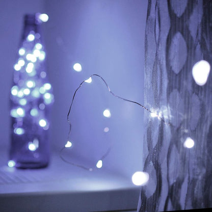 Ariceleo Led Fairy Lights Battery Operated, 4 Packs Mini Battery Powered Copper Wire Starry Fairy Lights for Bedroom, Christmas, Parties, Wedding, Centerpiece, Decoration (5m/16ft Cool White)
