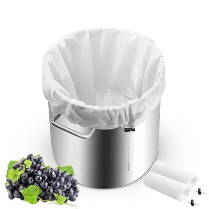 Brew Bags, 2 Pack Extra Large Reusable Straining Bag, 26"x22"Strainer Bag with Adjustable Drawstring for Brewing Grains Fruit Wine Beer Making Brew in a Bag Supplies