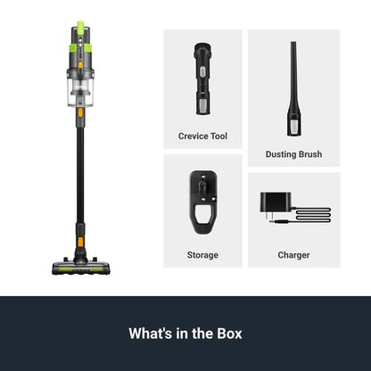 Eureka RapidClean Pro Cordless Vacuum Cleaner for Hard Floors, Lightweight Stick Vacuum LED Headlights, Convenient Stick and Handheld Vac, Green, NEC285GR
