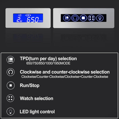 LELTNSOU Watch Winder for 12 Winding Spaces Automatic Watches, Ultra-Quiet Japanese Motors, Built-in LED Illumination and LCD Touchscreen Control