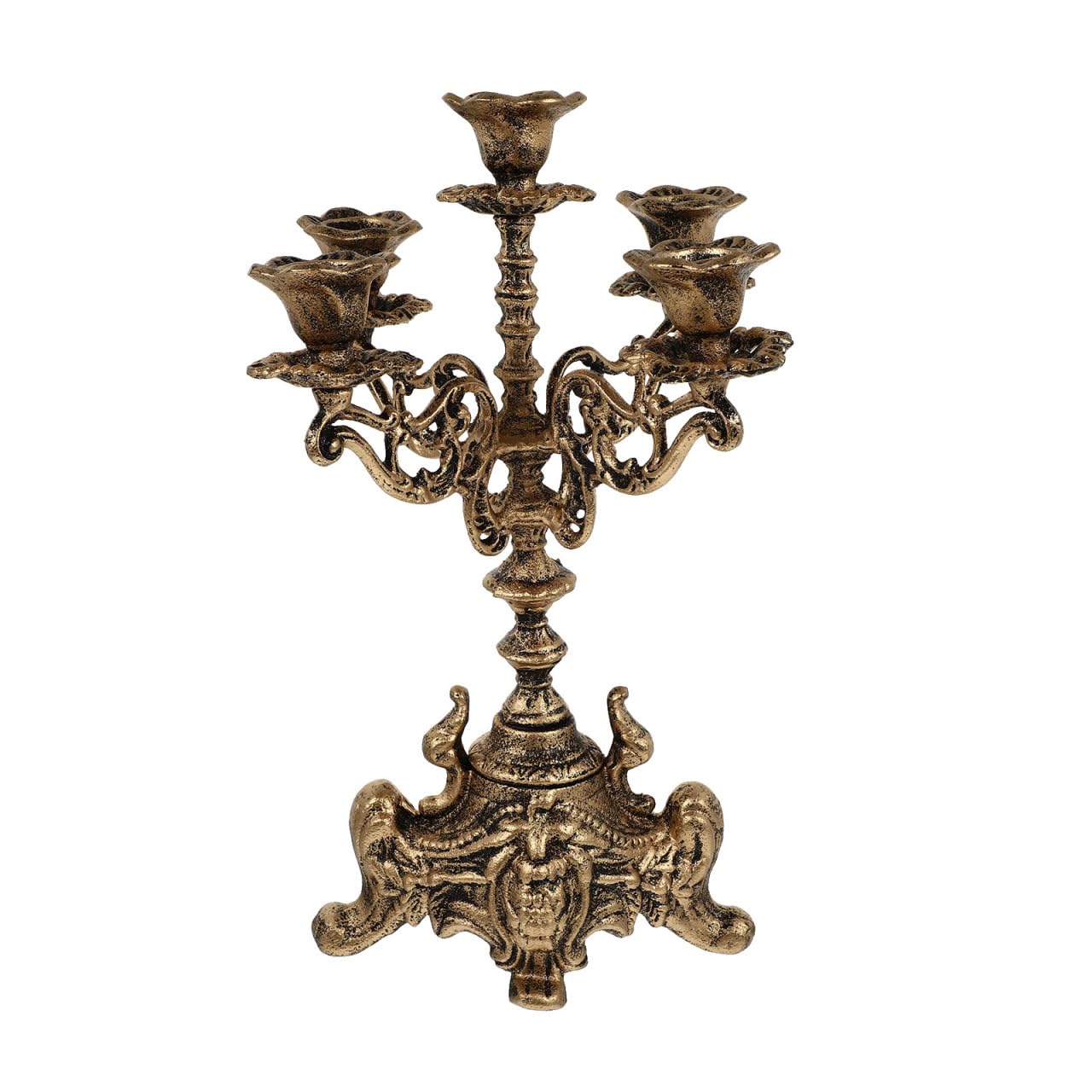Abaodam Retro Candleholder European Style Candle Stand, 12.79Inch Metal Table Candlestick for Home Decoration Wedding Banquet Hotel Use, Centerpieces for Tables