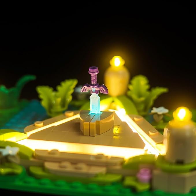 Upgraded Led Light Kit Compatible with Lego Great Deku Tree 2-in-1 Building Set Green Lights Decoration Compatible with Lego 77092 (Model Not Includd)