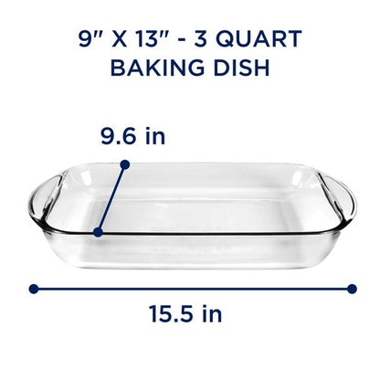 Glass 9" by 13" Baking Dish, 3 Quart