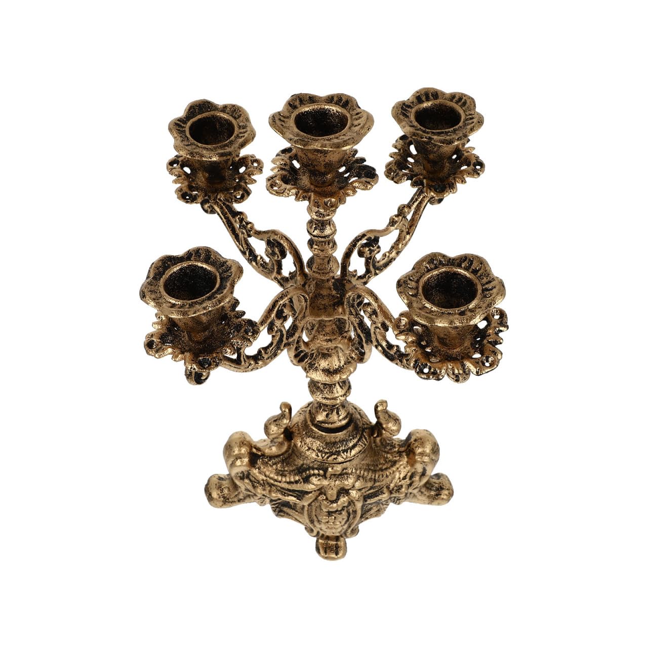 Abaodam Retro Candleholder European Style Candle Stand, 12.79Inch Metal Table Candlestick for Home Decoration Wedding Banquet Hotel Use, Centerpieces for Tables