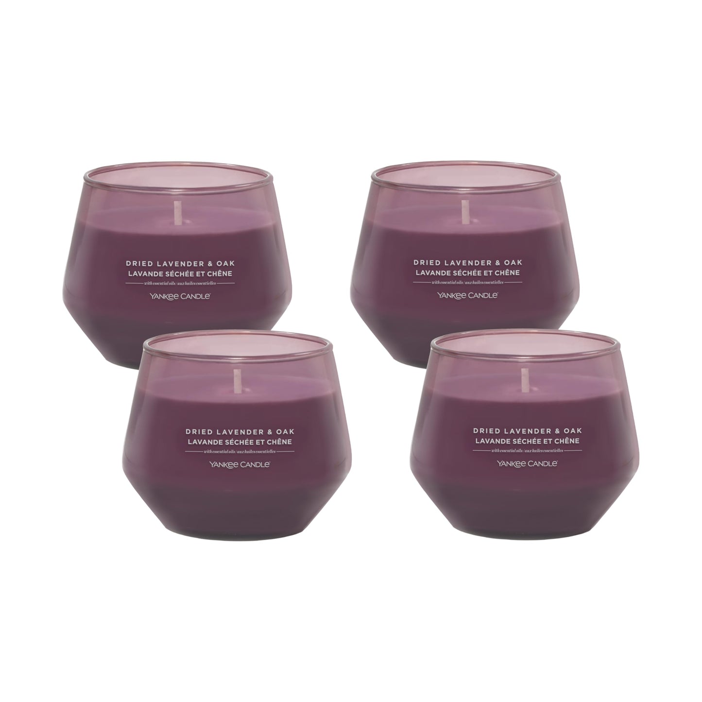 Yankee Candle Studio Medium Candle, Dried Lavender & Oak, 10 oz, 4-Pack