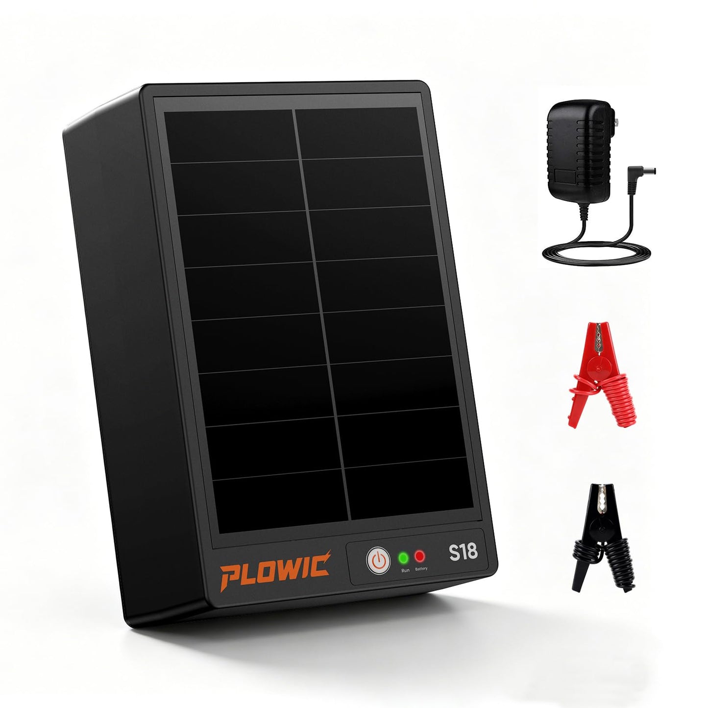 Solar Electric Fence Charger for Livestock: 0.2J 10 Miles Electric Fence Energizer with Rechargeable Battery, Portable Powered Electric Fence for Horses Cattle Sheep Protection