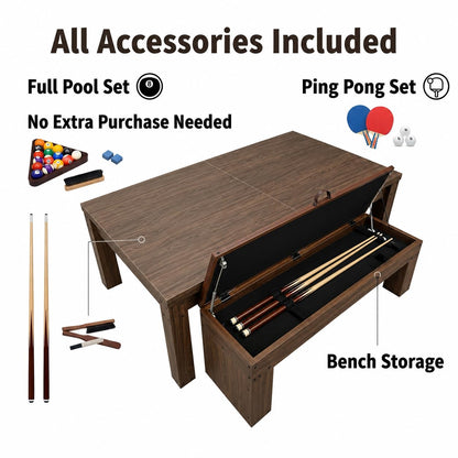 ComeWay 63"x40" Board Game Table with Rotating Cup Holders for 4 Players, Gaming Dining Table with Removable Table Top & Non-Slip Play Mat, Multifunctional Table with for DND/Poker/Mahjong/Card Games