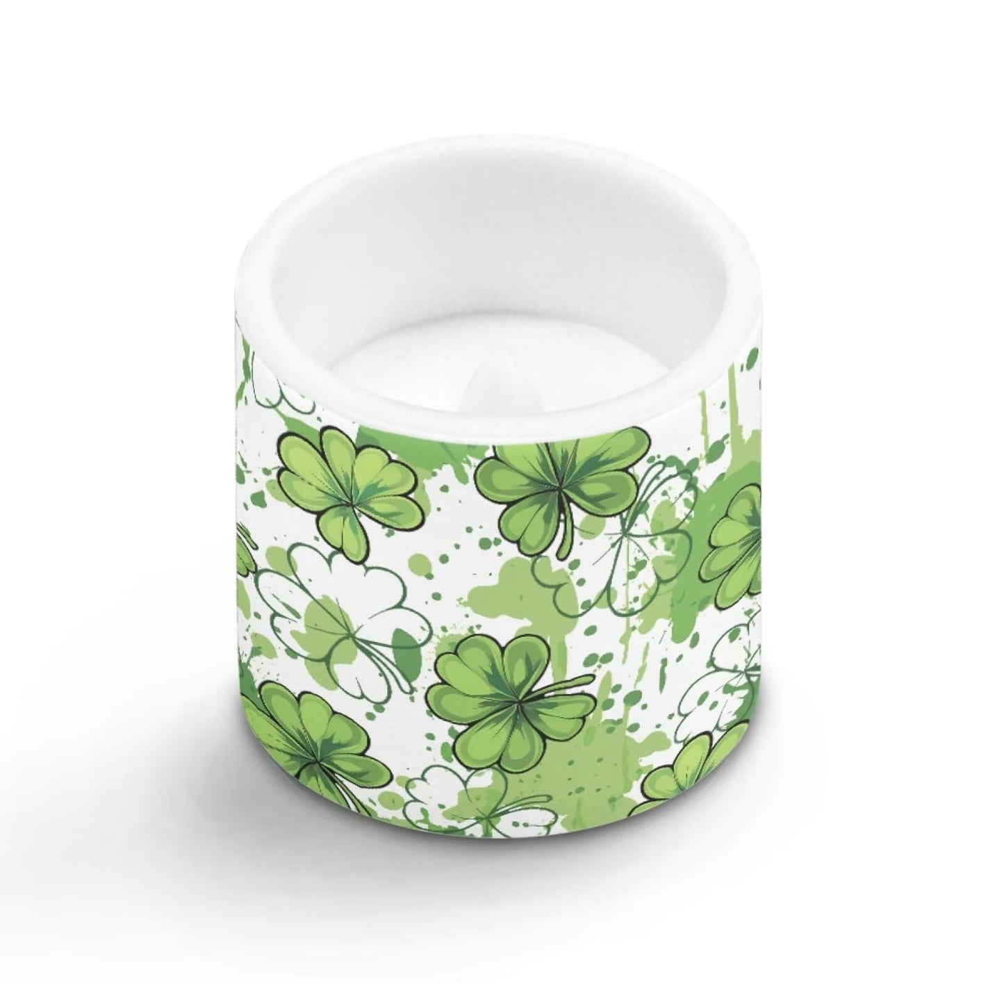 Merkmak Flickering Flameless Candles with Remote and Timer Battery Operated Candles for St Patrick's Day Shamrocks LED Pillar Tea Lights for Patio Porch Banquet Home Decorations