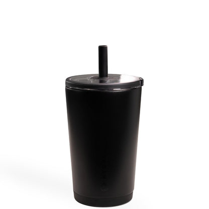 HydroJug Everyday Tumbler 14 oz – Ceramic-Lined Insulated Tumbler with Straw and Soft-Touch Lid, Cup Holder Friendly, Double-Wall Vacuum Insulation, Reusable Travel Cup – Courtyard