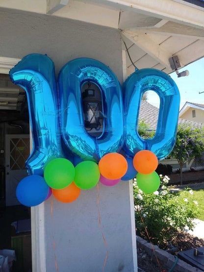 Metallic Blue Number 5 Balloon 40 Inch, 5th Birthday Party Decorations for Children, Giant 5 Foil Balloon for Party Supplies