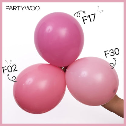 PartyWoo Balloon Arch Kit - Dusty Pink Garland with 100 Balloons in Various Sizes for Weddings & Events