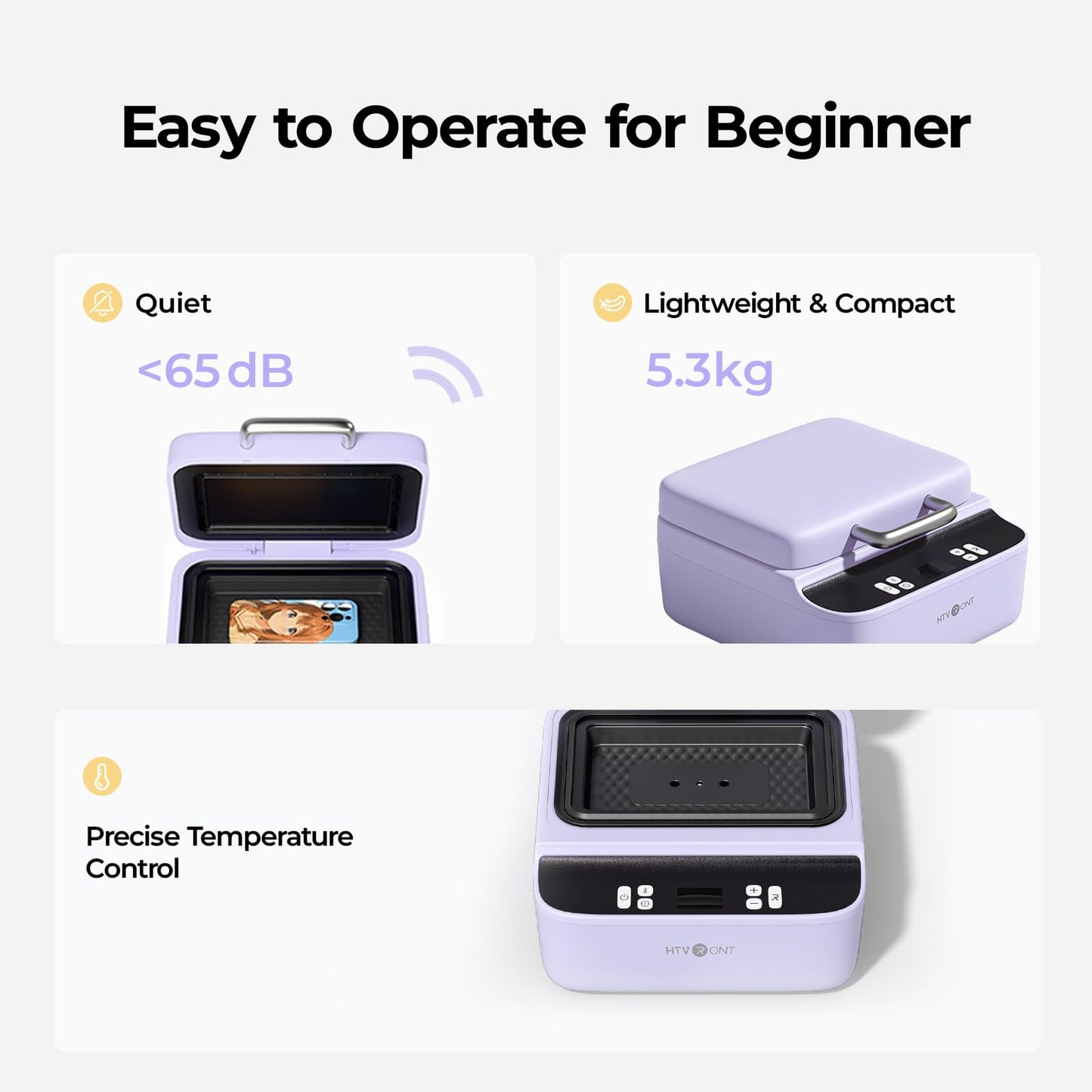 HTVRONT Phone Case Heat Press Machine Bundle - Compatible with iPhone & Android