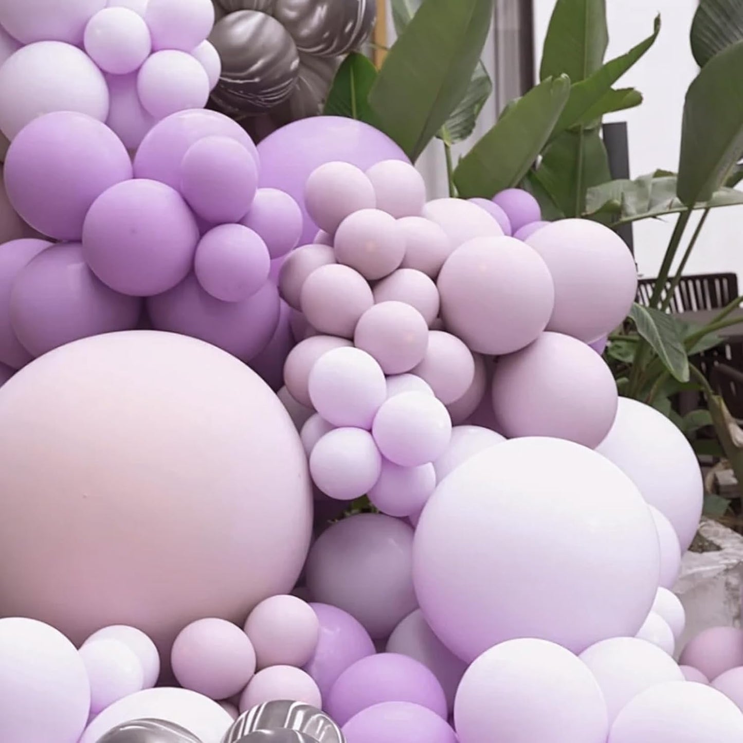 Voircoloria Lilac Balloon Garland Kit - 90-Pack of 5-18 Inch Balloons for Weddings, Birthdays & Parties