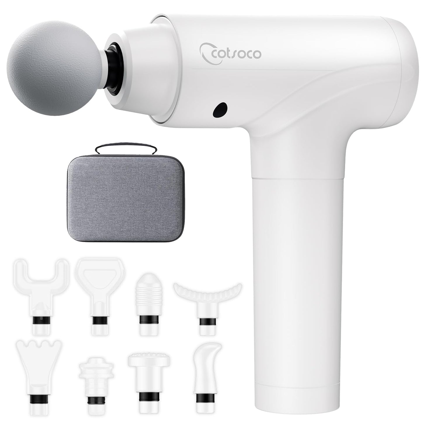 cotsoco Massage Gun, Muscle Massage Gun Deep Tissue Back Massager for Pain Relief, 20 Speeds Handheld Electric Massager Tool with Silent Brushless Motor, Suitable for Gym Office Home Travel