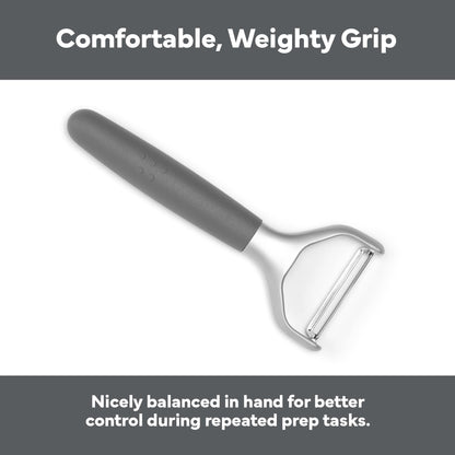 Misen Stainless Steel Vegetable Peeler - Dishwasher Safe Y Peeler - Easy to Use with Potatoes, Cabbage, Carrots, and More - Progessional Grade Kitchen Tool - Gray