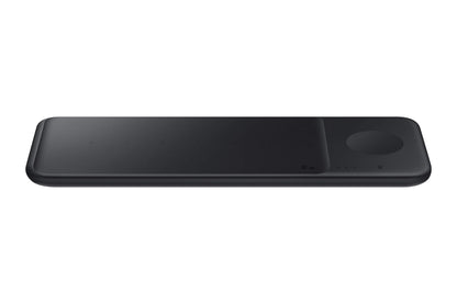 Samsung Electronics Wireless Charger Trio, Qi Compatible - Charge up to 3 Devices at Once - for Galaxy Phones, Buds, Watches, and Apple iPhone Devices, Black (US Version)