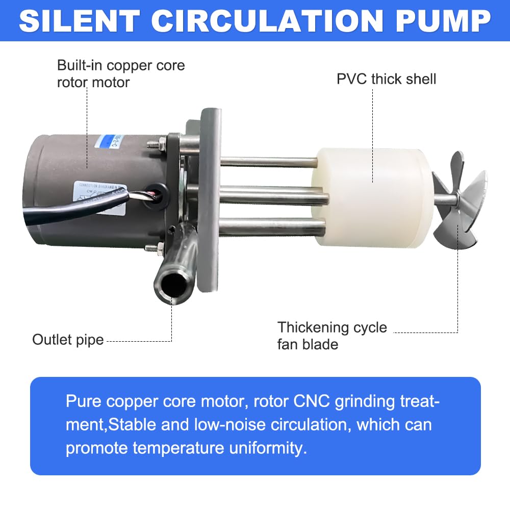 US In Stock -10℃ ~100℃ Laboratory Chiller Circulator 6L Chiller Lab Low Temperature Cooling Liquid Circulator Pump Chiller Lab Recirculating Chiller Water Bath Recirculating Water Cooling Chiller,110V