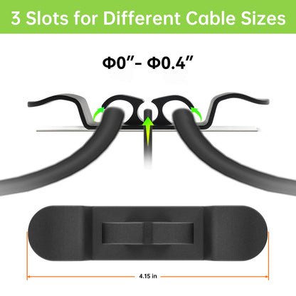 12PCS Cord Organizer for Appliances, Upgraded Kitchen Appliance Cord Wrap, Cord Holder Stick on Pressure Cooker, Coffee Maker, Air Fryer and Blender(6 Black + 6 White)