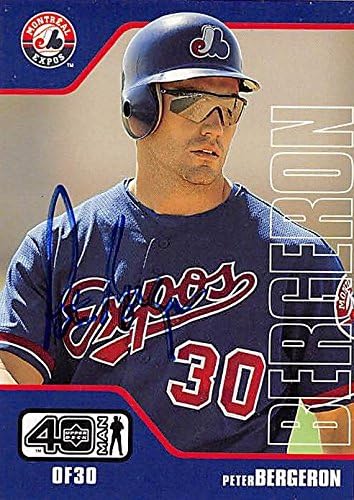 Sports Memorabilia Autograph Warehouse 244828 Peter Bergeron Autographed Baseball Card - Montreal Expos FT 2002 Upper Deck Fortyman - No. 711
