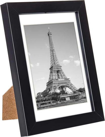 Upsimples 4x6 Picture Frame Set of 10 - Multi-Photo Collage Frames for Wall or Tabletop Display in Black