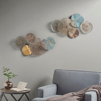 Madison Park Wall Art Living Room Décor - Lenzie Metal Abstract Coastal Decoration, Home Accent Modern Kitchen Dining Decoration, Ready to Hang for Bedroom, 15.7"W x 26.9"L, Multi 2 Piece