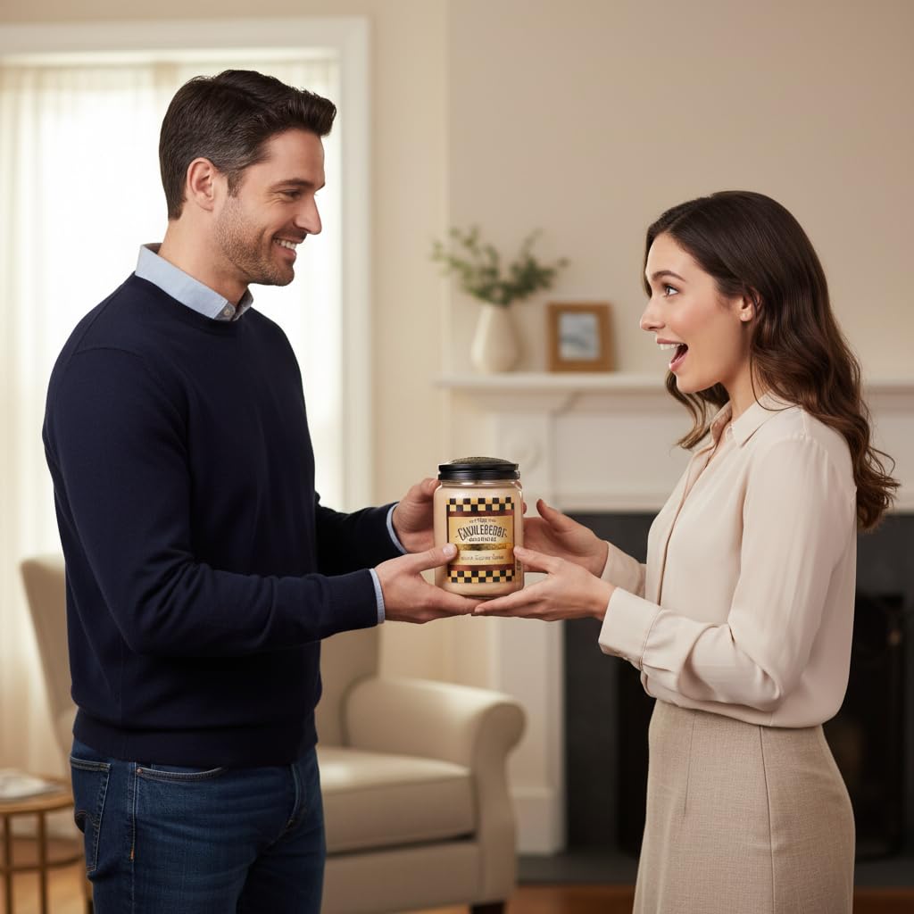 Candleberry Candles Vanilla Crumb Cake | Strong Fragrances for Home | Hand Poured in The USA | Highly Scented | 135 Hour Burn Time | Large Jar