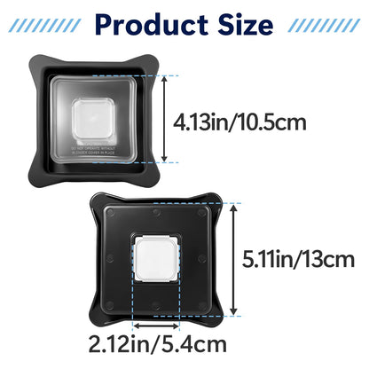 Blender Lid Replacement Fits for Blendtec Commercial Blender, Vented Gripper Lid Compatible with WildSide+ and FourSide jars, Lid for Blendtec Top with Square Clear Plug