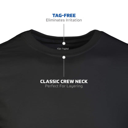 Gildan Men's Crew T-Shirts, Multipack, Style G1100, Black (6-Pack), Large
