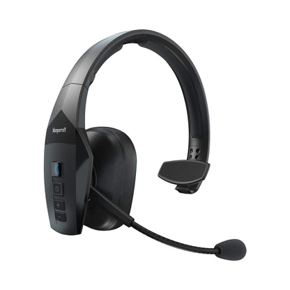 BlueParrott B550-XT Mono Bluetooth Wireless Headphones 96% Noise Canceling Over Head Trucker Headset with Mic, 100% Voice Control, IP54-Rated Protection, 24 hrs. Talk Time, Black