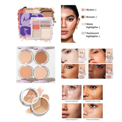 26Pc Full Face Makeup Set Gift Surprise for Women Cosmetic Essential Starter Bundle Include 24 Colors Eyeshadow Palette, Lipstick,13-NI-1 glamour-brush set. Pack Flawless (Khaki C1, ONE SIZE)