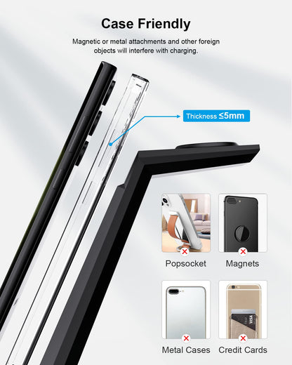 Wireless Charger for Samsung - NANAMI 3 in 1 Charging Station for Multiple Devices, Fast Charger Stand for Galaxy S25 S24 S23 Ultra S22 S21 Z Flip Fold 4,Galaxy Watch 6/5/5 Pro/4/3, Galaxy Buds 2 Pro