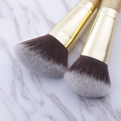 DUcare Foundation Brush Contour Bronzer Makeup Brush Double Ended Self Tanner Brush Sculpting Brush for Blending Liquid Powder Concealer Cream Cosmetics Blush Buffe