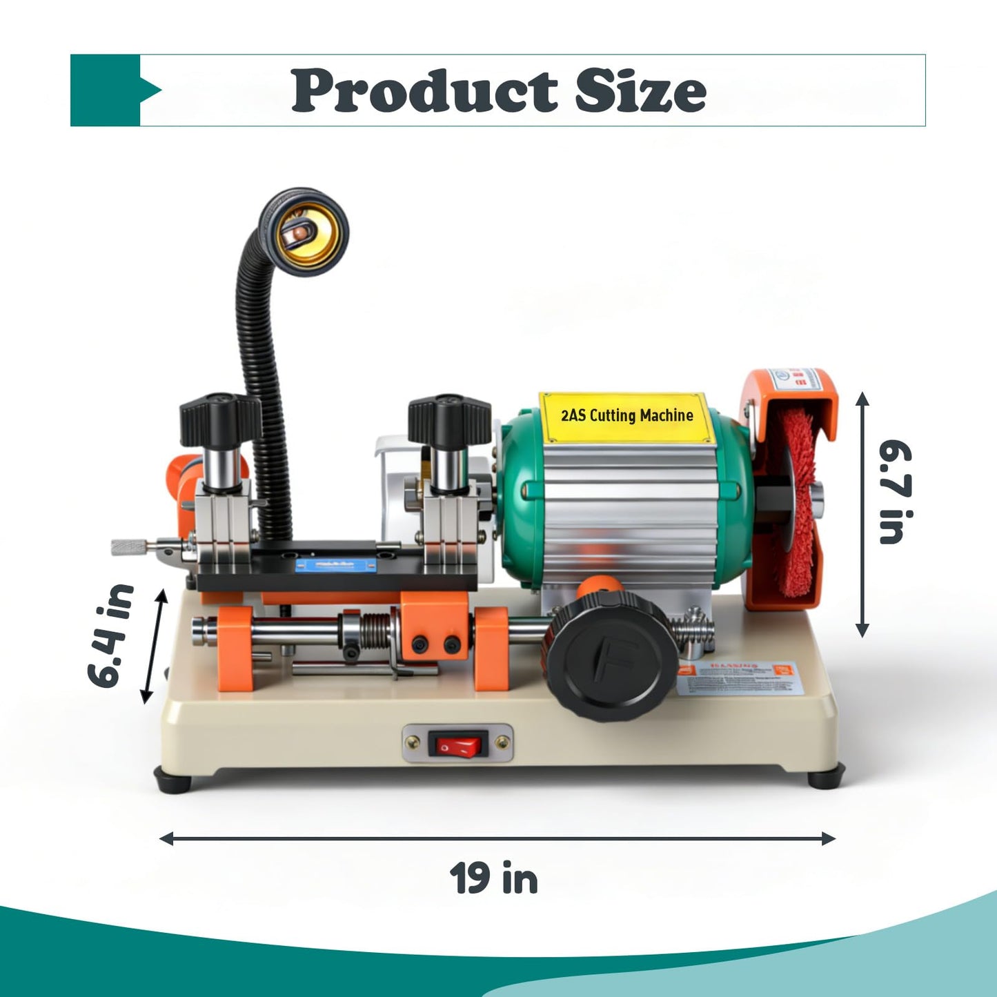 Cutting Machine Duplicator,Horizontal Duplicating Machine 2AS with Brush, Cutting Equipment, Hardware Processing Tool for Commercial Use 110V