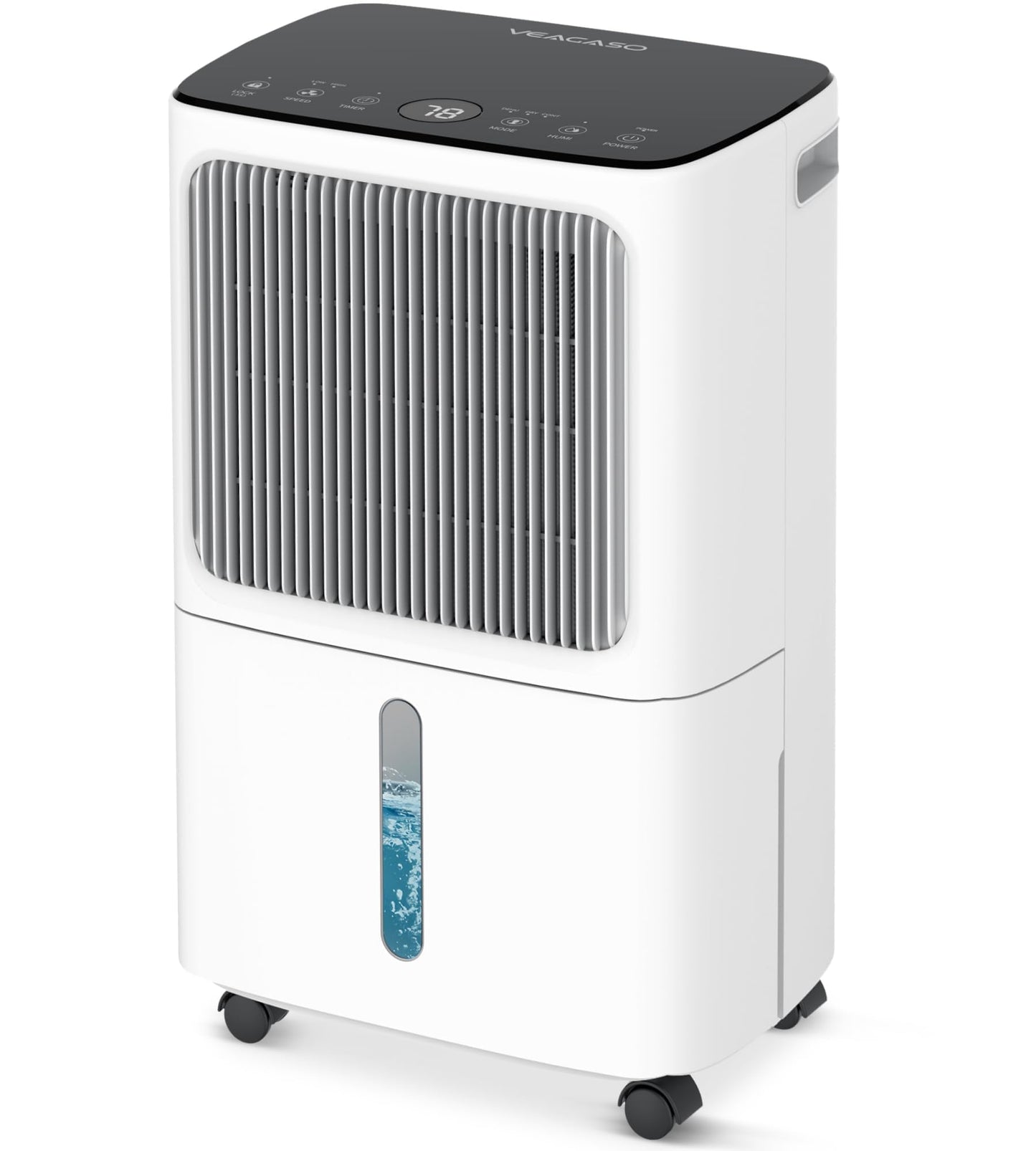 VEAGASO 2500 Sq.Ft Dehumidifier for Basement with Drain Hose, 34-Pint Dehumidifiers for Home, Large Room, Bathroom, Bedroom - 3 Modes, Intelligent Humidity Control, Dry Clothes, 24H Timer