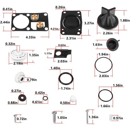 YOOWEE 29045-3000 Replacement for Jabsco Marine Manual Toilet Service Kit, Fit for 29090-3000 Compact & 29120-3000 Household Series Toilet (2008 and Up), 29045-3000 Twist N Lock Service Kits