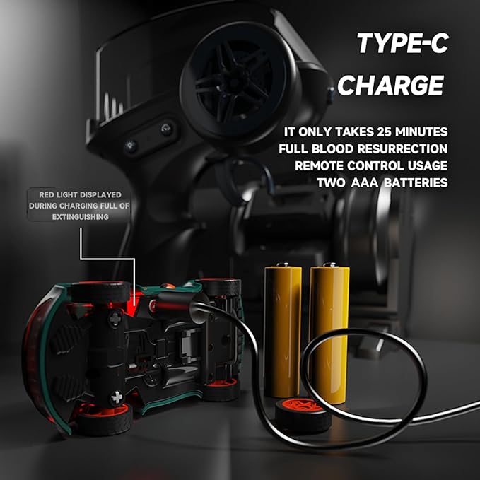 1:64 Scales Mini RC Car 2.4Ghz 4WD Desktop RC Drift Car Handheld Racing Mini Vehicle with LED Lights Rechargeable Electric Toy Birthday Gifts for Teens or Adults
