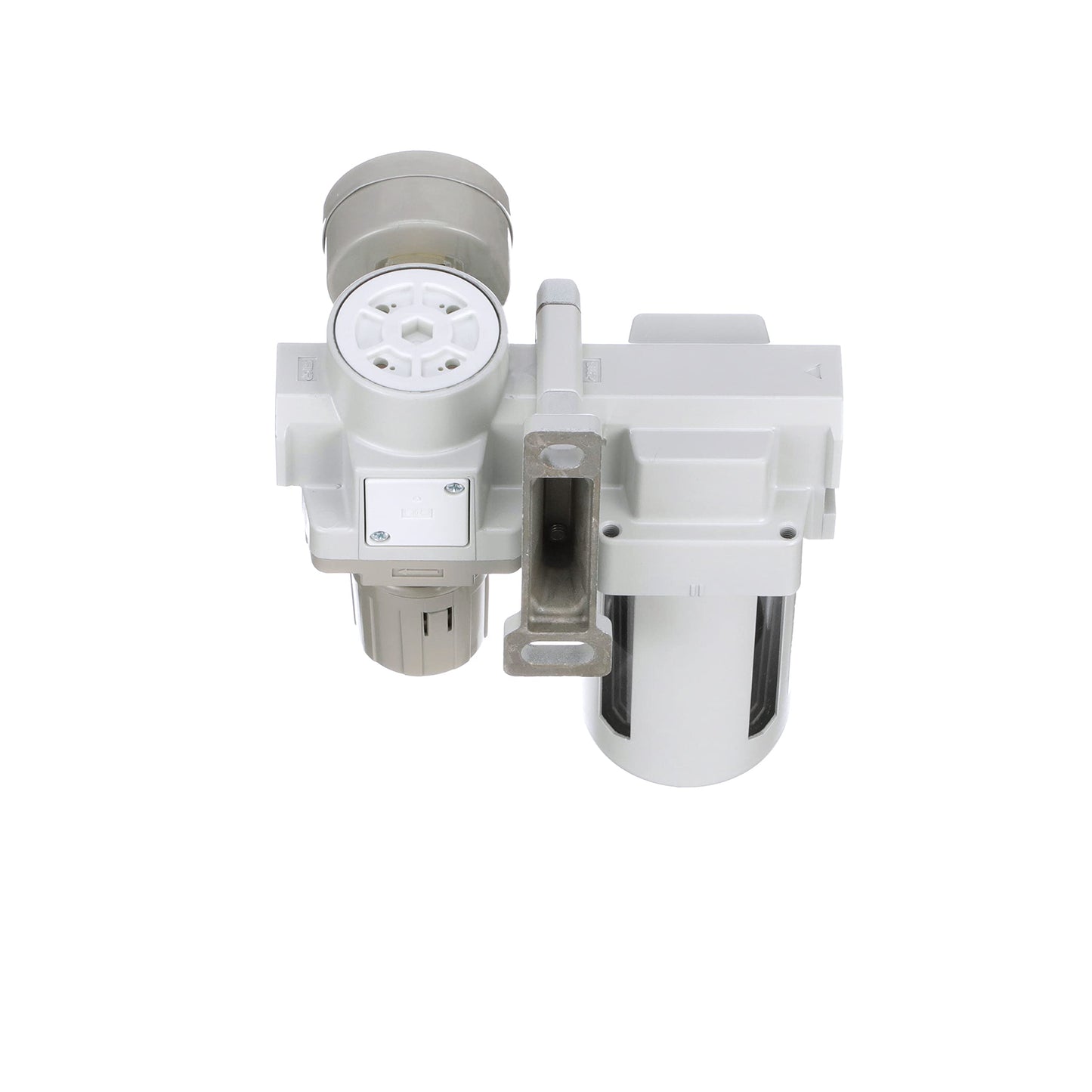 PneumaticPlus SAU420-N06G Compressed Air Filter Regulator Combo 3/4" NPT - Poly Bowl, Manual Drain, Bracket, Gauge