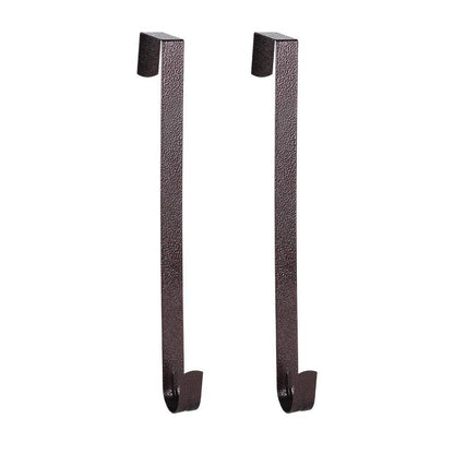 Sattiyrch 12" Wreath Hanger for Front Door,Steel Over The Door Hook,Door Wreath Hangers(Textured Brass, 2)