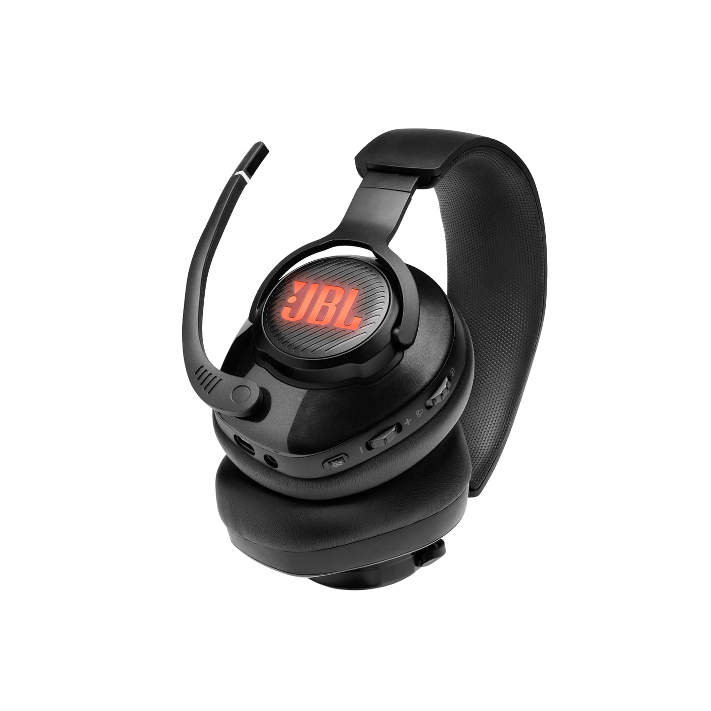 JBL Quantum 400 - Wired over-ear gaming headset with game-chat balance dial, JBL QuantumSURROUND and DTS, Voice focus directional flip-up mic and memory foam ear cushions (Black)