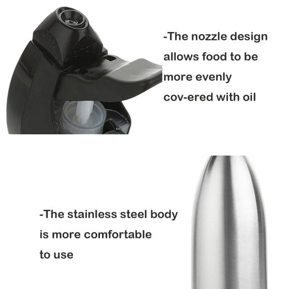 Stainless Steel Olive Oil Sprayer Bottle, 17 Oz/500ml Sauce Vinegar Sprayer Dispenser, Water Sprayer Bottle,Kitchenware Tools for Cooking, Frying, BBQ and Grilling