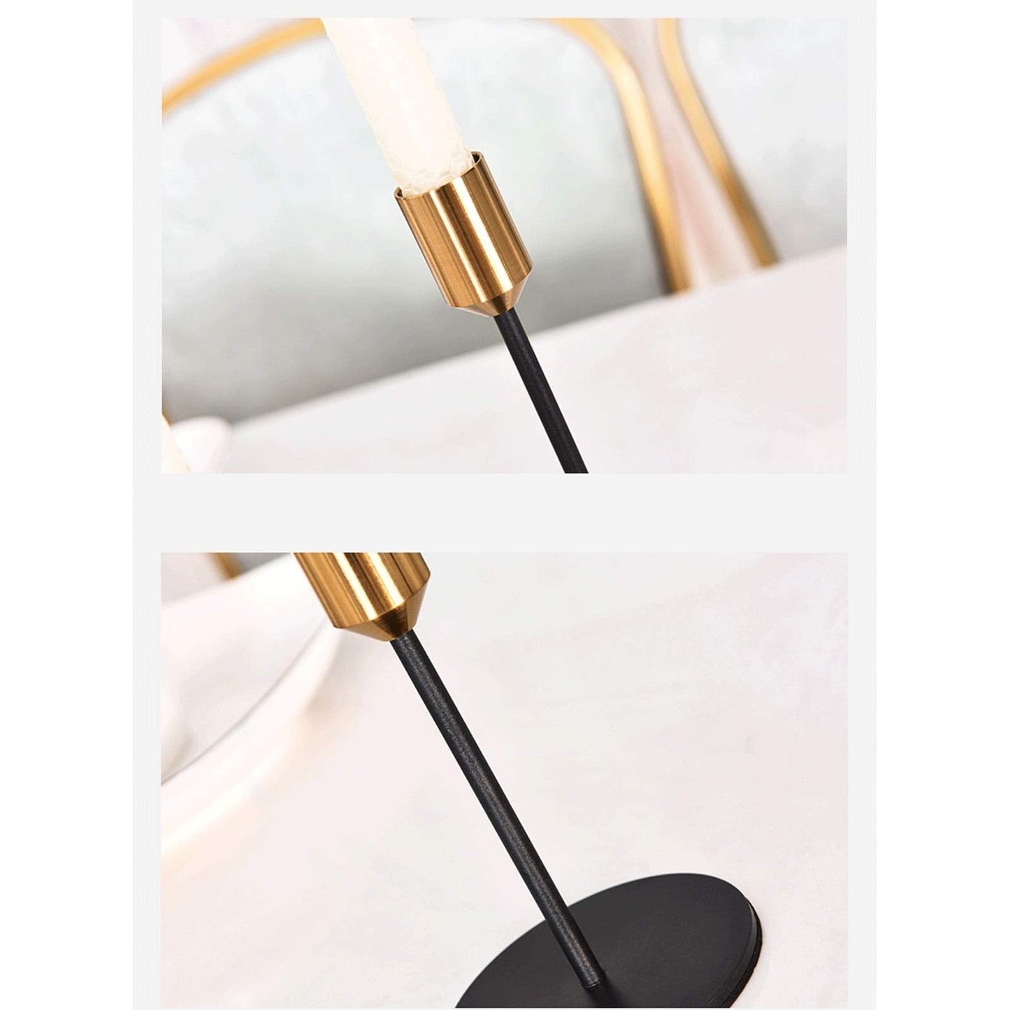 XILIN-1987 Candle Holderss Candlestick Holders Metal Candle Holder,Wrought Iron Taper Candle Holder, Set of 2 Premium Iron Candlestick Holders (Large + Small) Decorative Candlestick