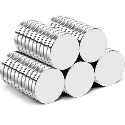 TRYMAG 50Pcs Super Strong Neodymium Magnets, 15x3mm Small Round Fridge Rare Earth Magnets for Crafts, Tiny Neodymium for Whitboard, Dry Erase Board, DIY, Scientific Models, Office