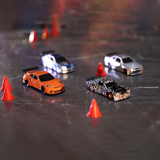 TOUCAN RC HOBBY 1:43 Ready to Run Race Car Gyro Drift Car 4WD Traffic Cones Mini Model for Ages 14+ with a Gyro (Camouflage)