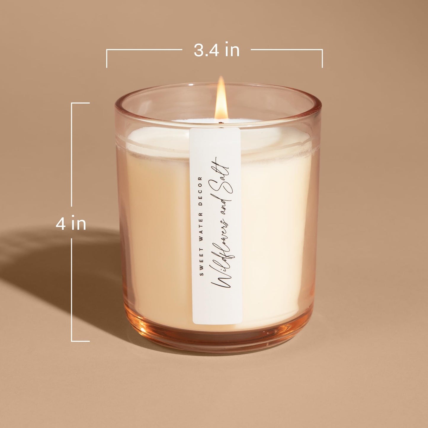 Sweet Water Decor Farmhouse Scented Soy Candles – Apple, Orange, Pumpkin, Cinnamon, Nutmeg, Ginger, Vanilla – Cozy Aroma – 50 Hour Burn – 12oz Tinted Glass Jar for Home Decor and Bedroom Decor