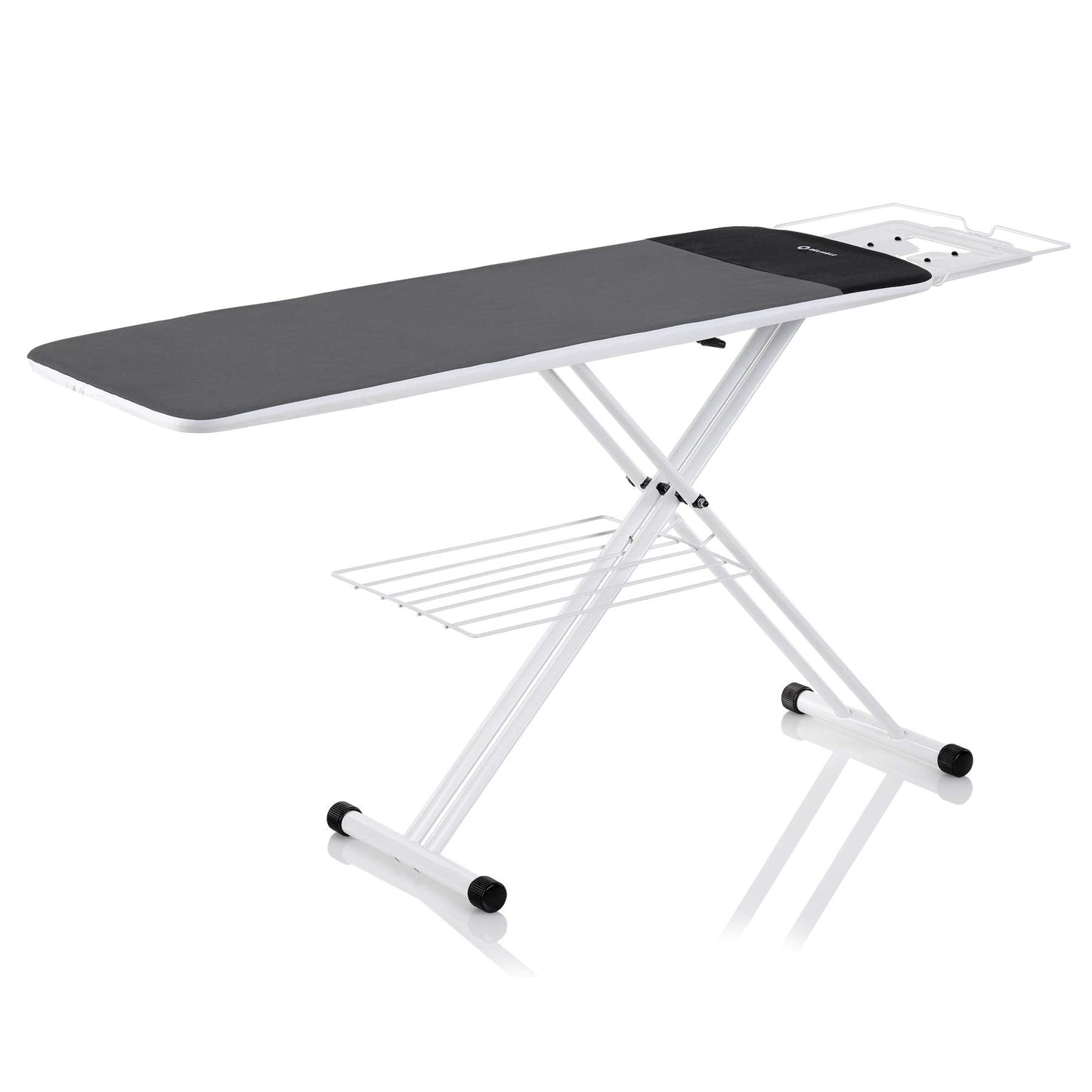 Reliable 320LB 2-in-1 Ironing Board, Standard 47.25” x 19” Convertible to Extra-Long Rectangular 55” x 19”, Vera Foam Cover, Conex Heat Resistant Zone, Removable Iron Rest, Adjustable Height