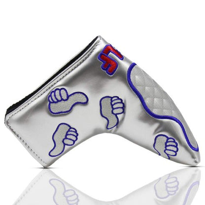 HISTAR Thumb Design PU Golf Putter Head Covers Headcover with Magnetic for Scotty Cameron Taylormade and Other All Brands Blade Headcovers (Silver)