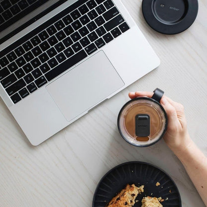 Ember Temperature Control Smart Mug 2, 10 oz Black, App Controlled Heated Coffee Cup | Double your battery life when you pair with an Ember Sliding Lid and Signature Series Cloth